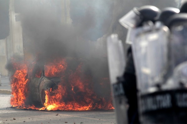 Hay intereses personales y políticos en manifestaciones violentas en Amozoc: de la Rosa
