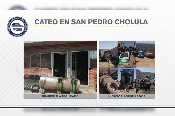 Fiscalía aseguró cuatro vehículos con reporte de robo durante cateo