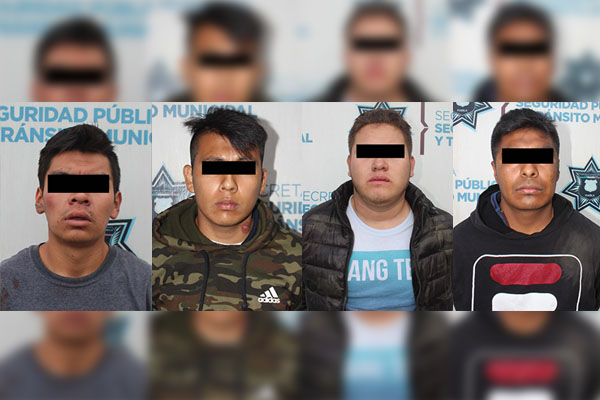 Detiene Policía Municipal a cinco asaltantes de transeúntes