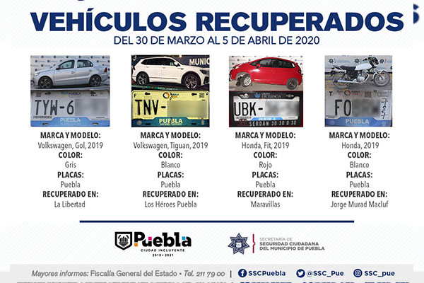 Remitidos 19 vehículos ante el Agente del Ministerio Público