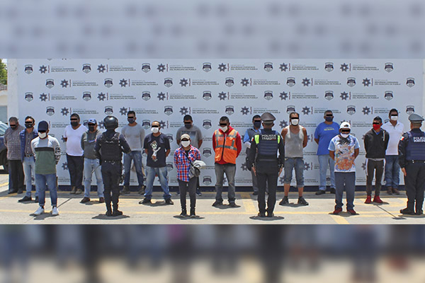 Detienen a 16 extorsionadores de transporte público