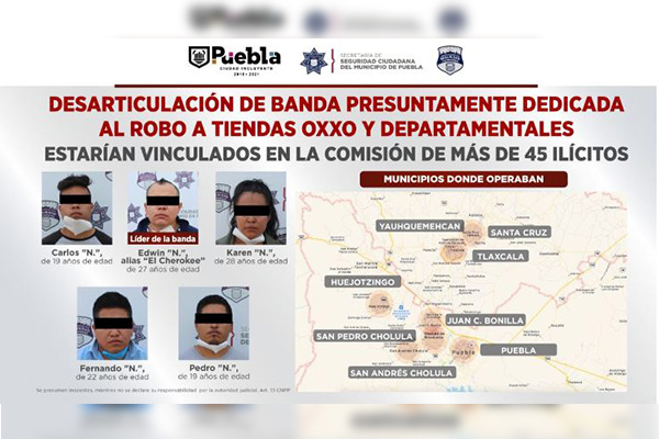 Cometieron al menos 45 asaltos a Oxxos y tiendas de telefonía móvil