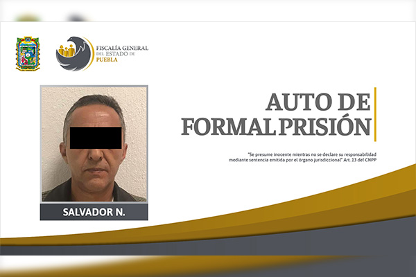 Formal prisión a feminicida; por celos mató a su esposa