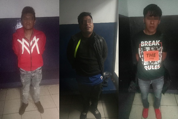 Policías municipales frustran asalto y detienen a tres delincuentes