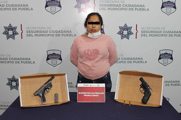 Seis asegurados por portar armas; una detenida es contumaz ladrona